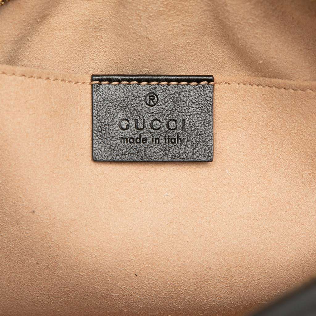 Gucci Small GG Marmont Matelasse GG Canvas and Leather Crossbody Beige Good condition - Box View