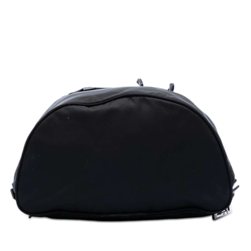 Prada Saffiano Trimmed Tessuto Drawstring Backpack Black Very good condition - Inside View