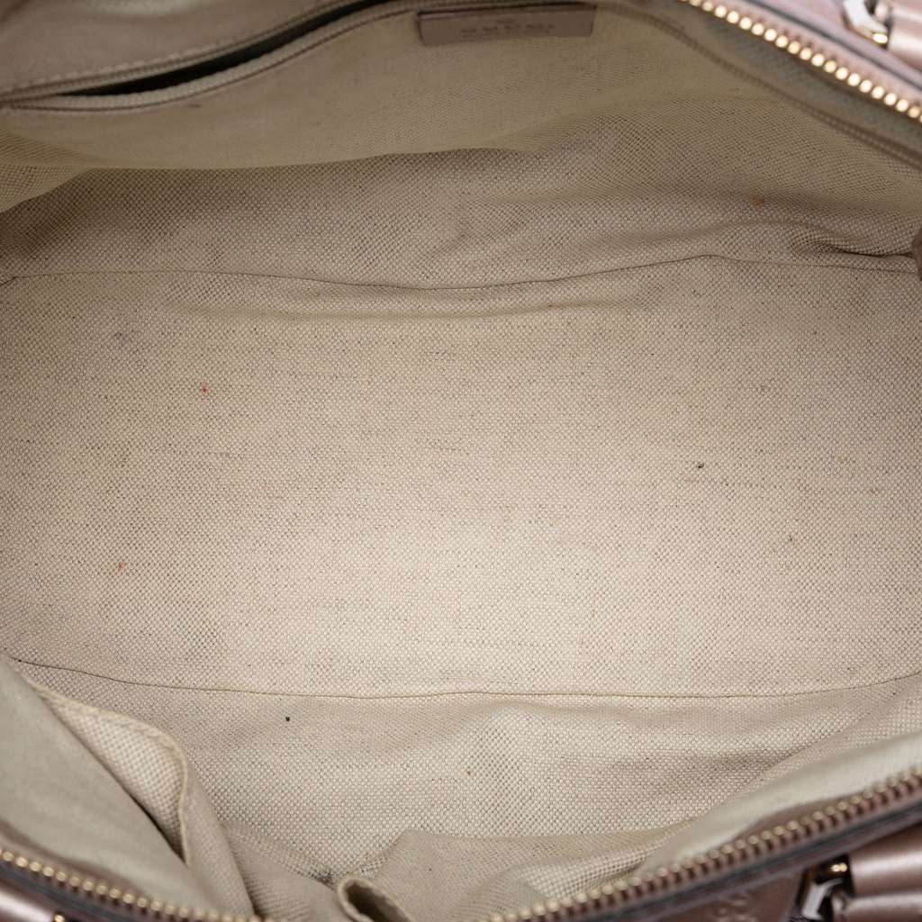 Gucci Microguccissima Sukey Satchel Purple Leather Very good - Model View