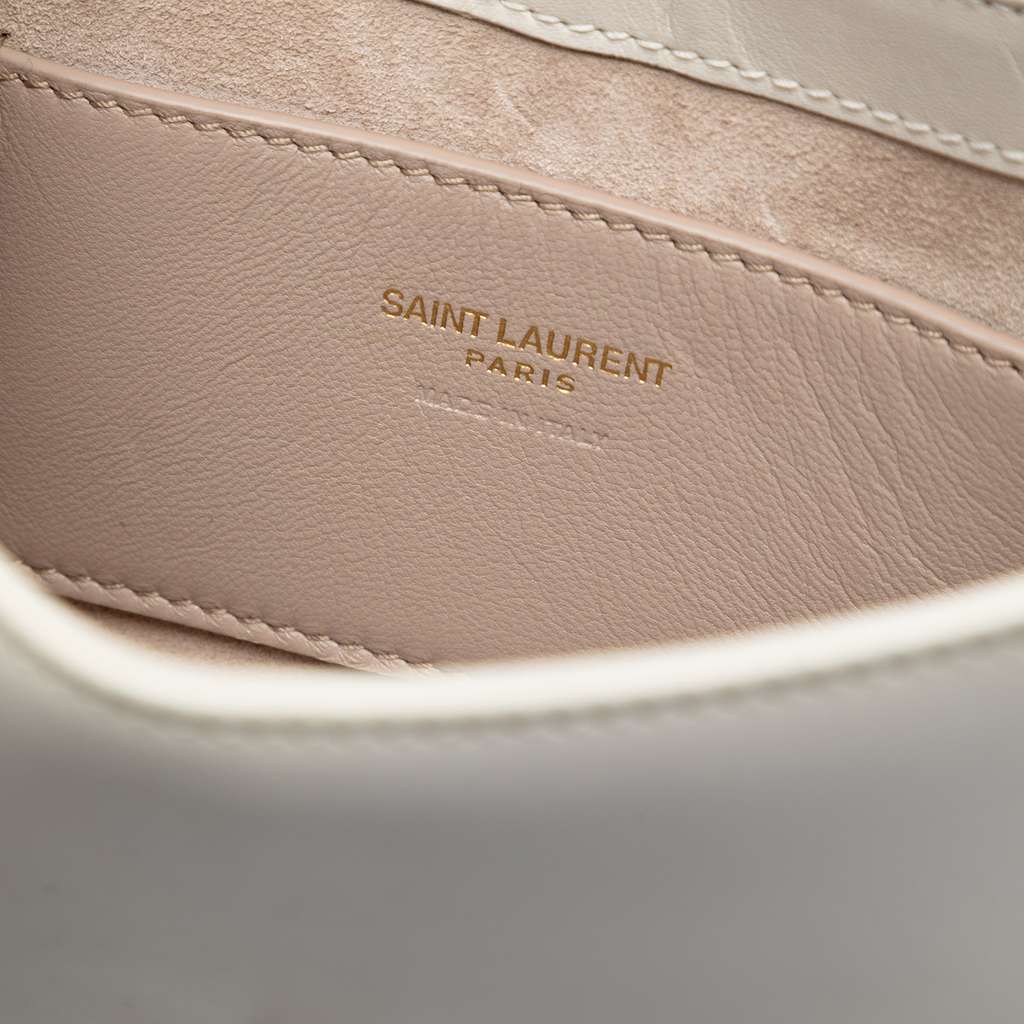 Saint Laurent Mini Smooth Calfskin Le 5 a 7 White Leather Very good condition - Box View