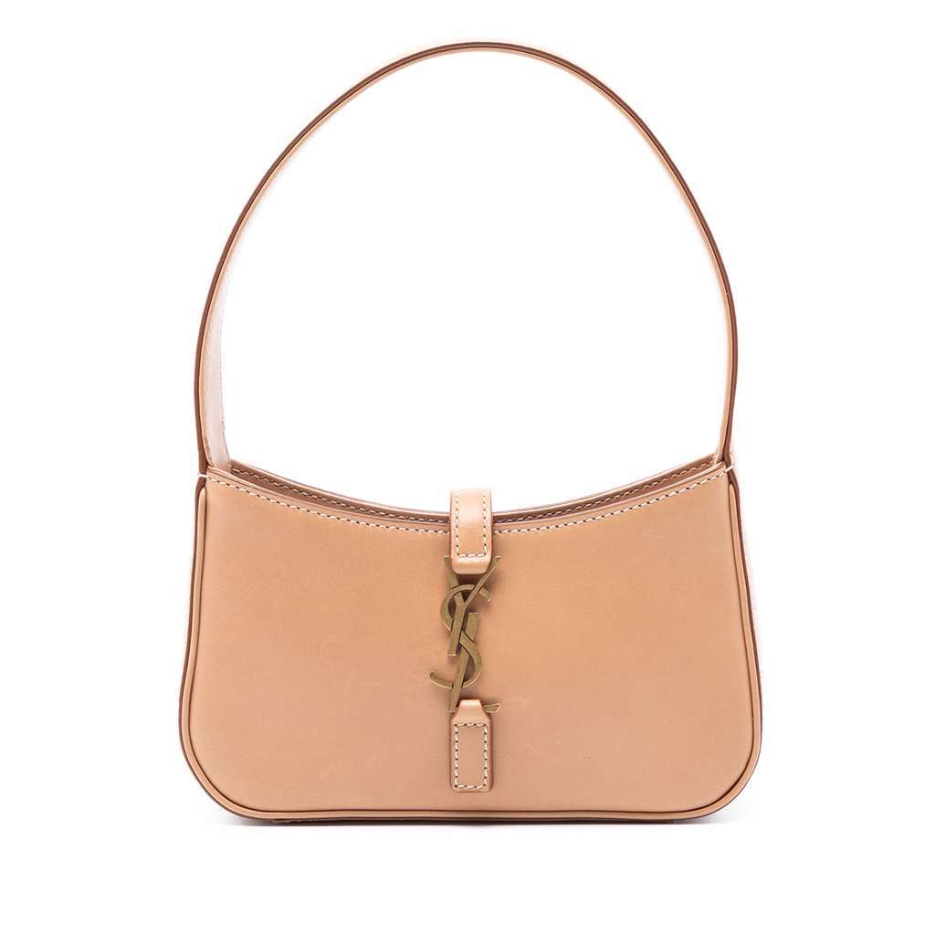 Saint Laurent Mini Smooth Calfskin Le 5 a 7 Brown Leather Very good - Front View