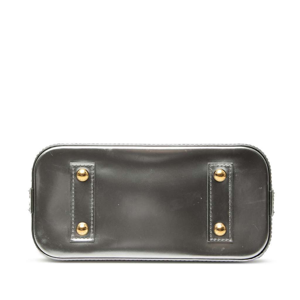 Louis Vuitton Monogram Vernis Alma BB Silver Leather Good - Inside View