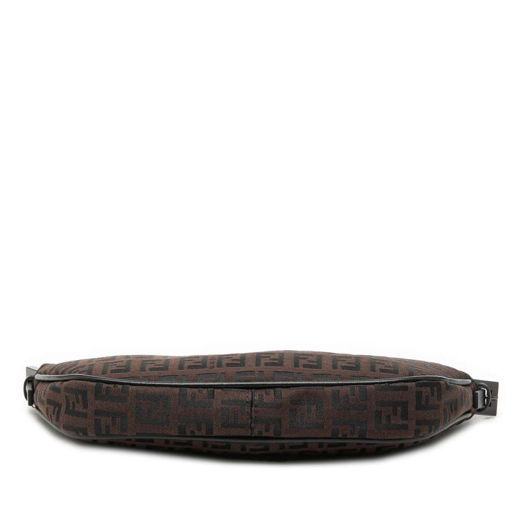 Fendi Zucchino Canvas Half Moon Pochette Brown Canvas Very good - Inside View