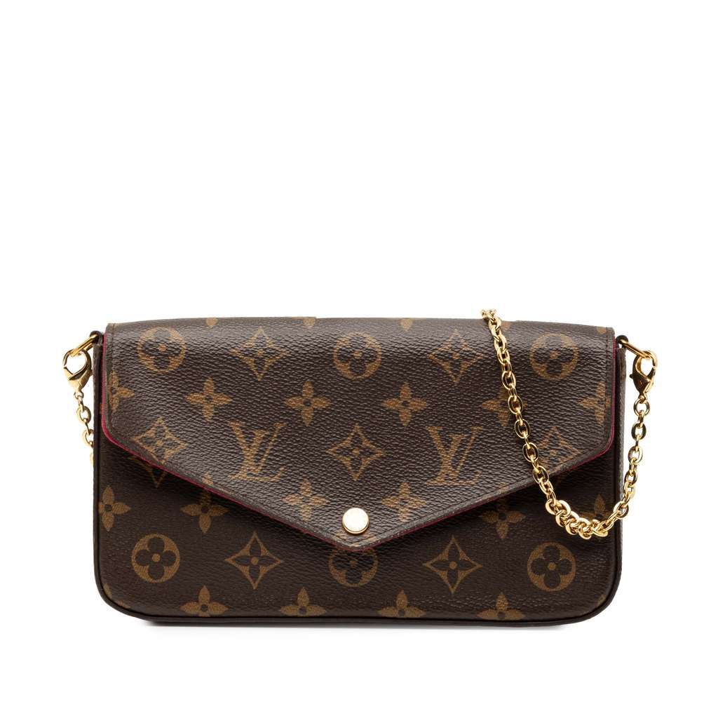 Louis Vuitton Monogram Pochette Felicie Brown Very good condition - Front View