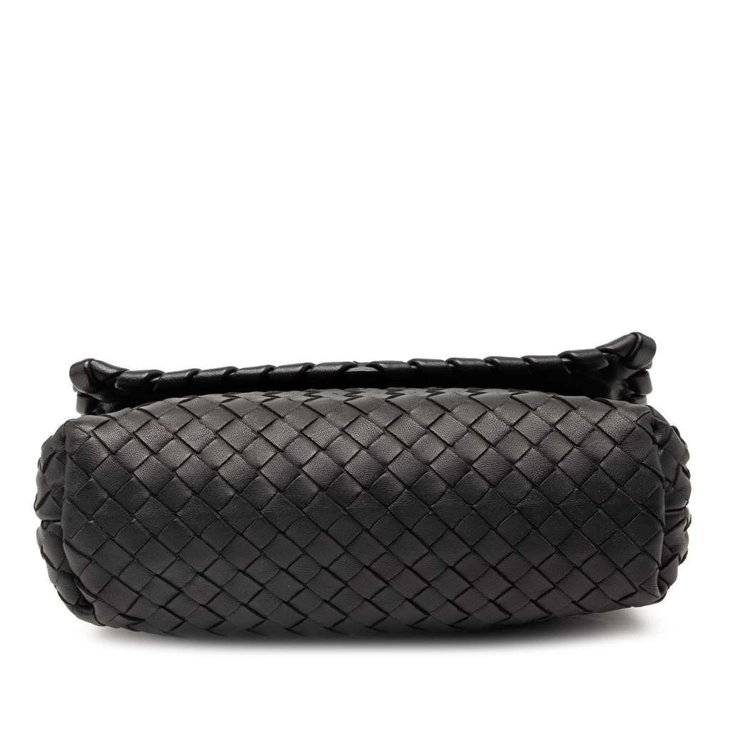 Bottega Veneta Baby Nappa Intrecciato Olimpia Crossbody Black Leather Very good condition - Inside View