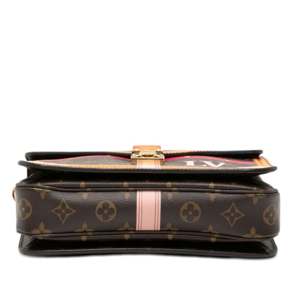 Louis Vuitton Monogram Summer Trunk Pochette Metis Brown Very good - Inside View