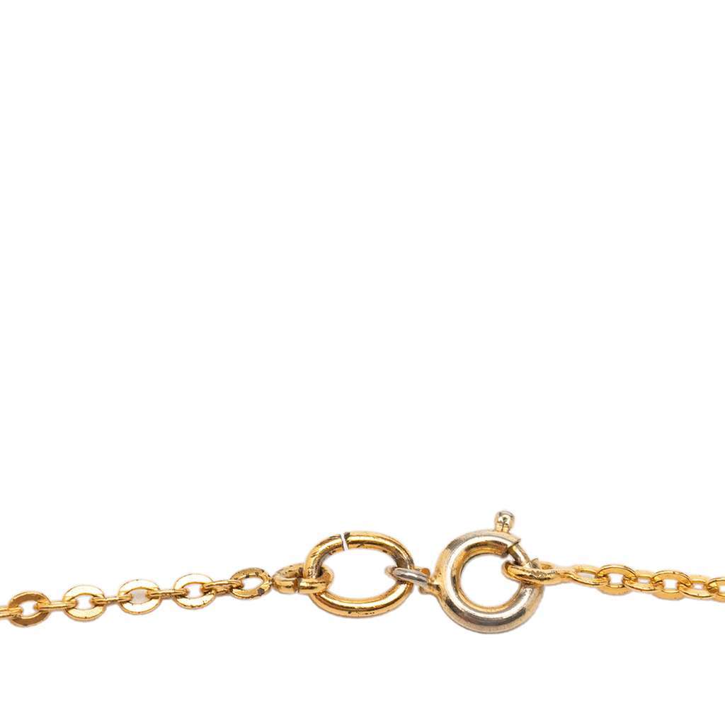 Chanel Gold Plated CC Pendant Chain Necklace Gold Metal Very good condition - Inside View