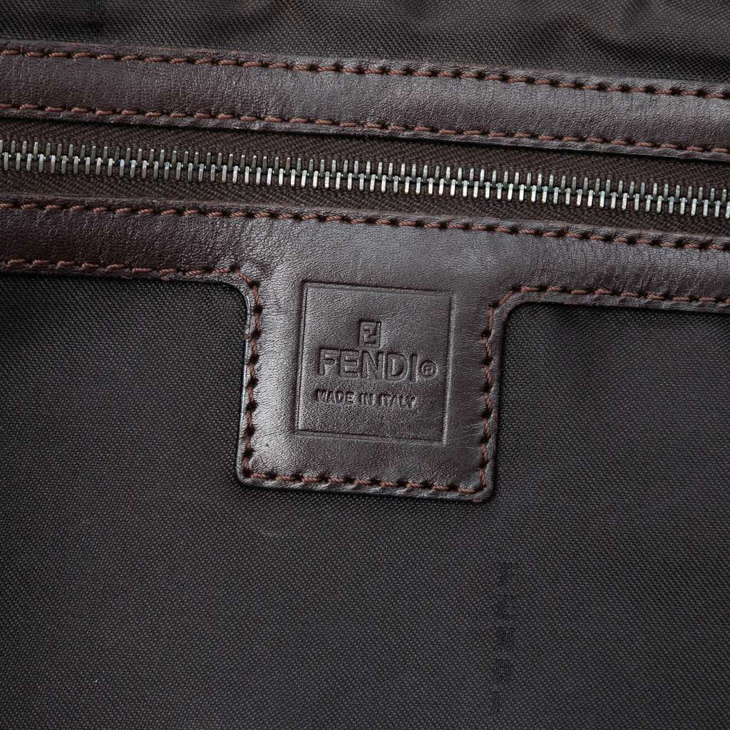 Fendi Small Zucca Canvas Twins Tote Brown Canvas Very good condition - Box View