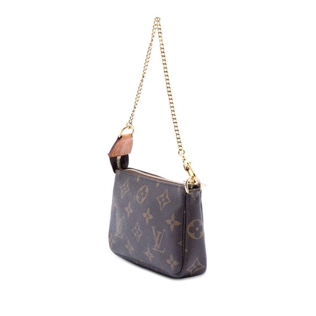 Louis Vuitton Monogram Mini Pochette Accessoires Brown Very good condition - Back View