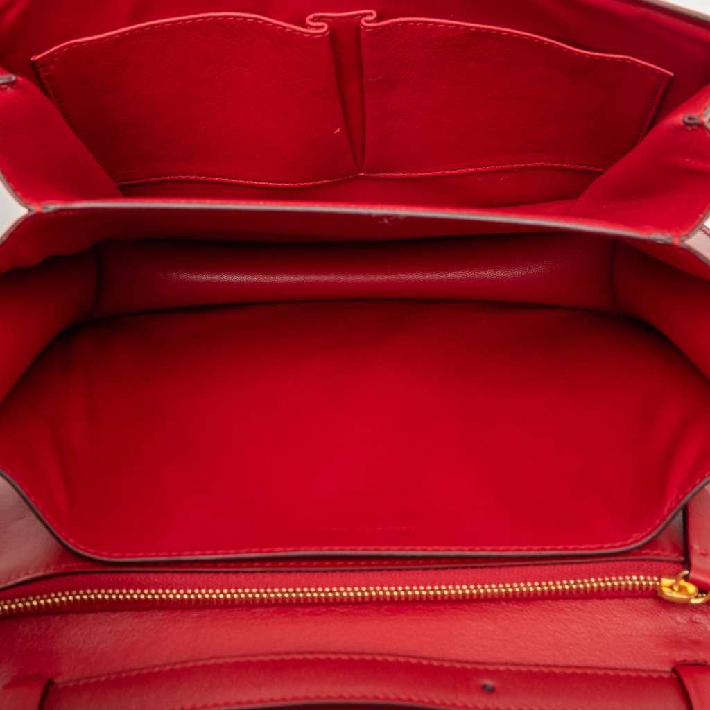 Celine Medium Calfskin Classic Box Red Leather Very good - Model View