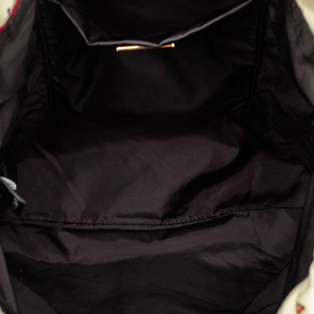 Prada Re Nylon Surf Print Wish Drawstring Pouch Brown Very good condition - Model View