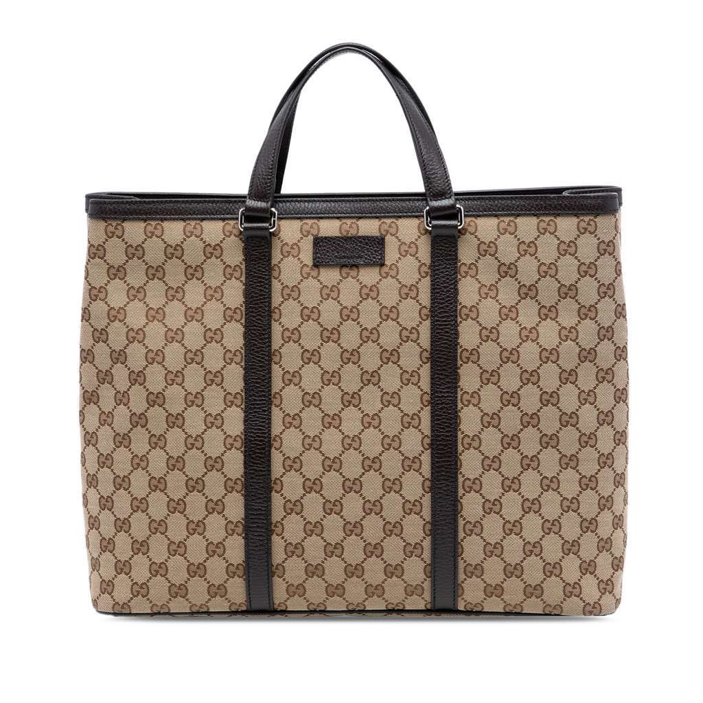 Gucci GG Canvas Joy Tote Beige Canvas Good - Front View