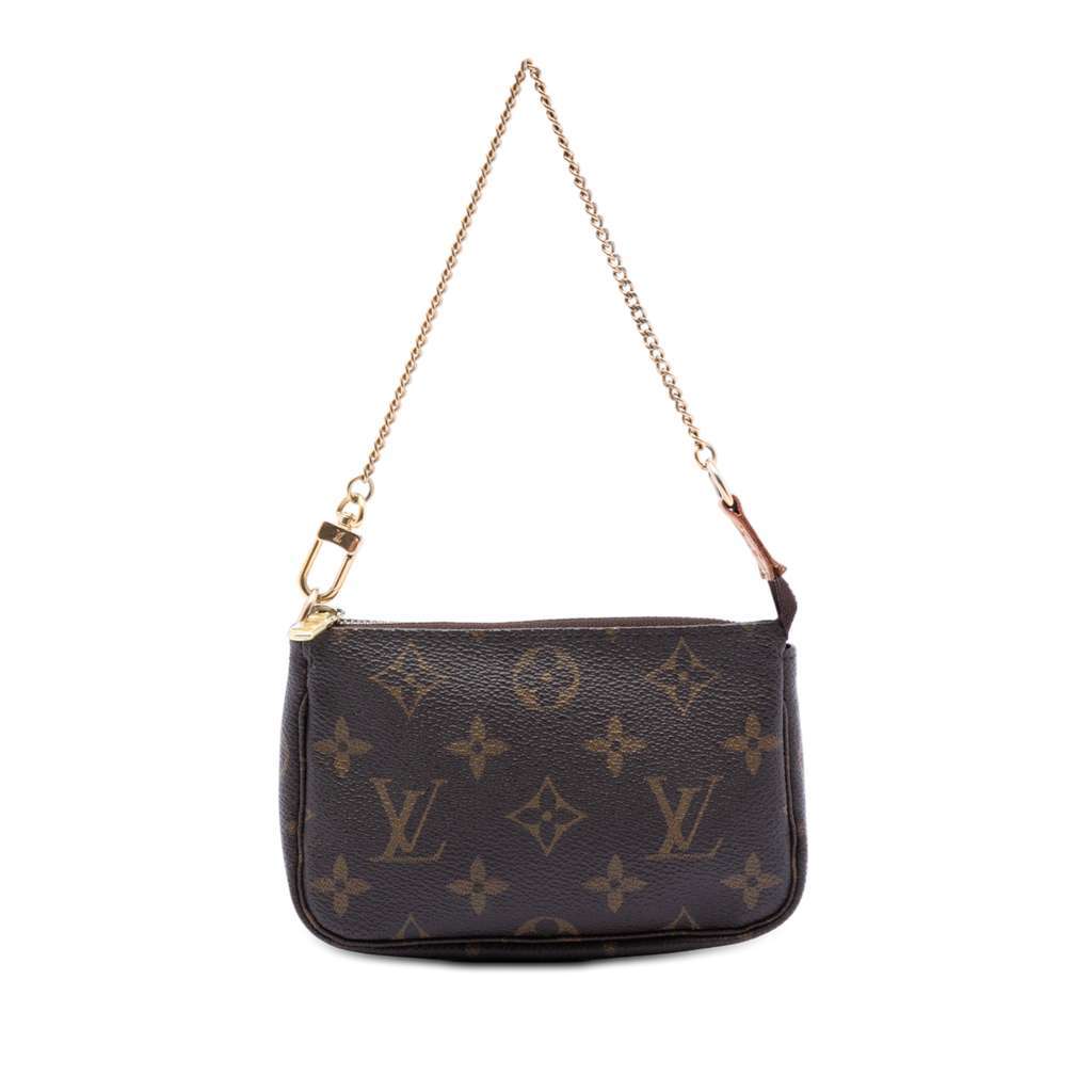 Louis Vuitton Monogram Mini Pochette Accessoires Brown Very good - Front View
