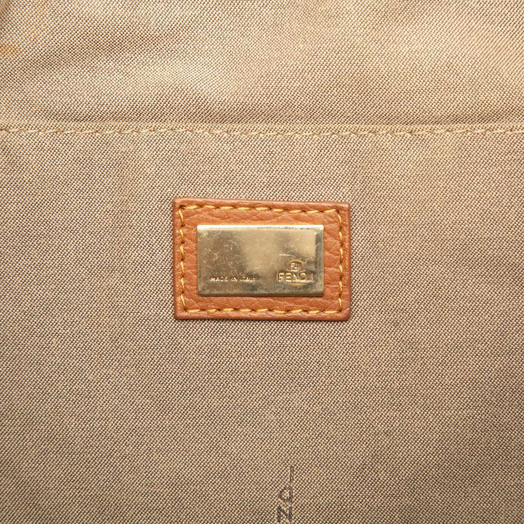Fendi Zucchino Canvas Tote Brown Canvas Very good - Box View