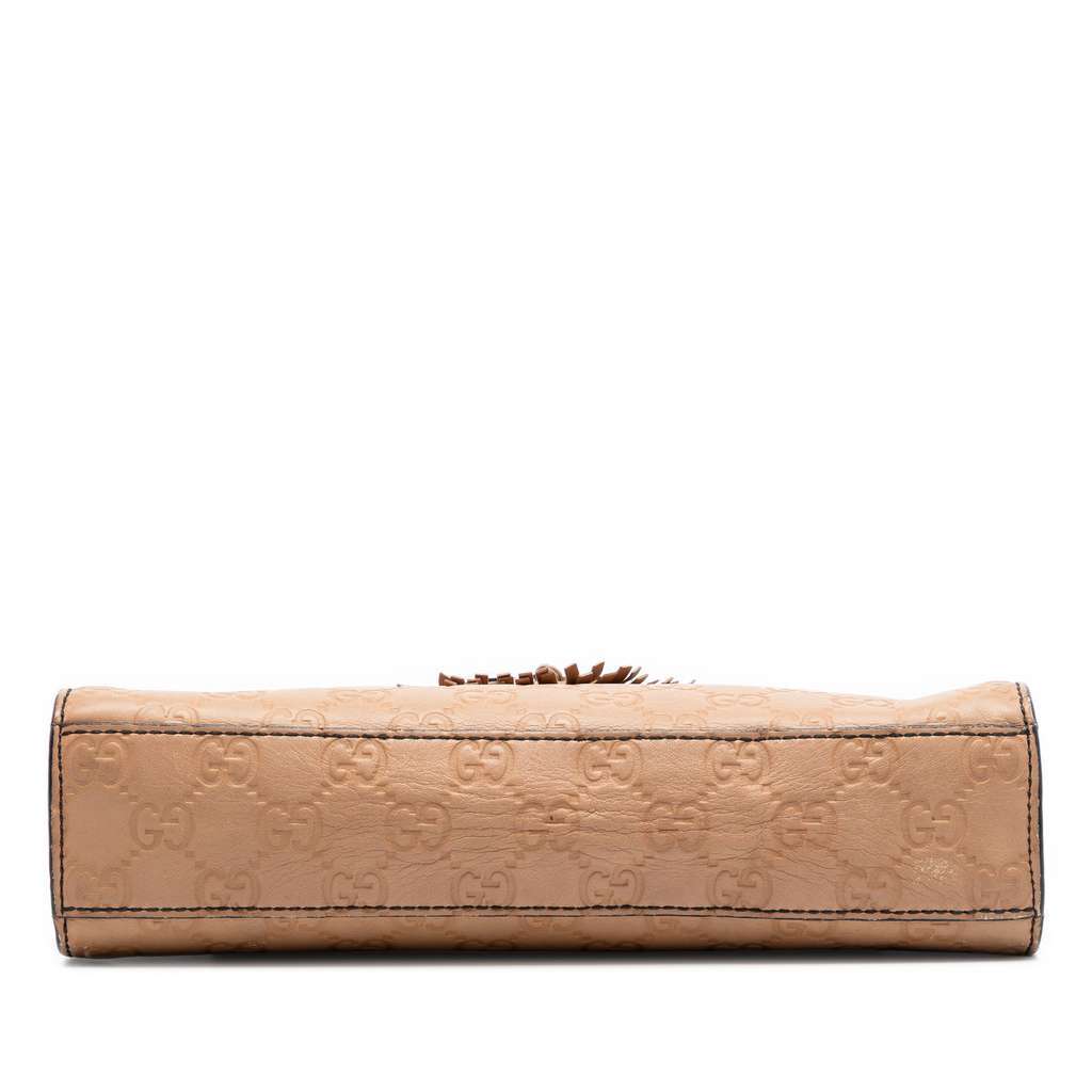 Gucci Small Guccissima Emily Shoulder Bag Beige Leather Good - Inside View