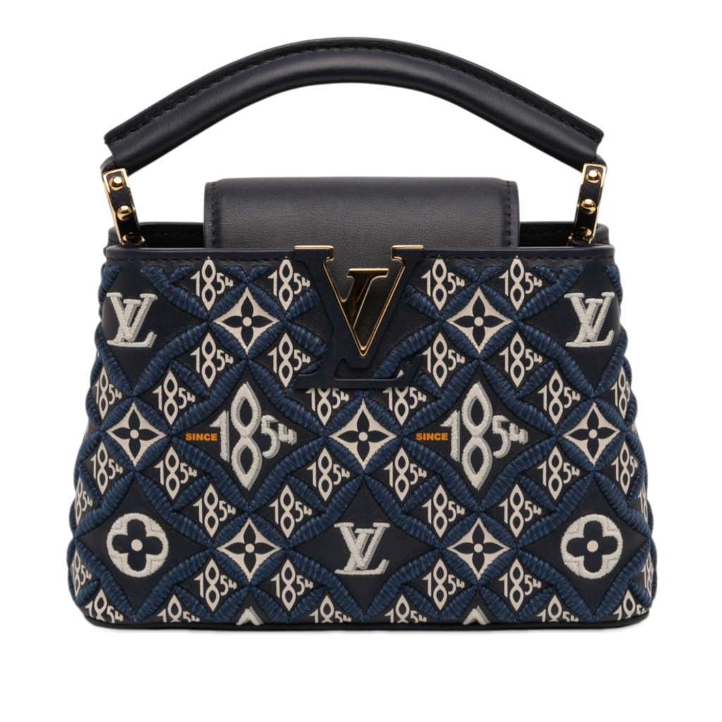 Louis Vuitton Monogram Since 1854 Capucines BB Blue Leather Very good - Front View