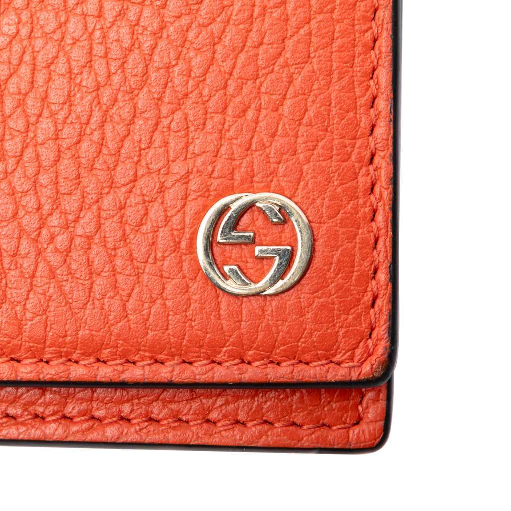 Gucci Leather Betty Wallet on Chain Orange Leather Very good - Box View