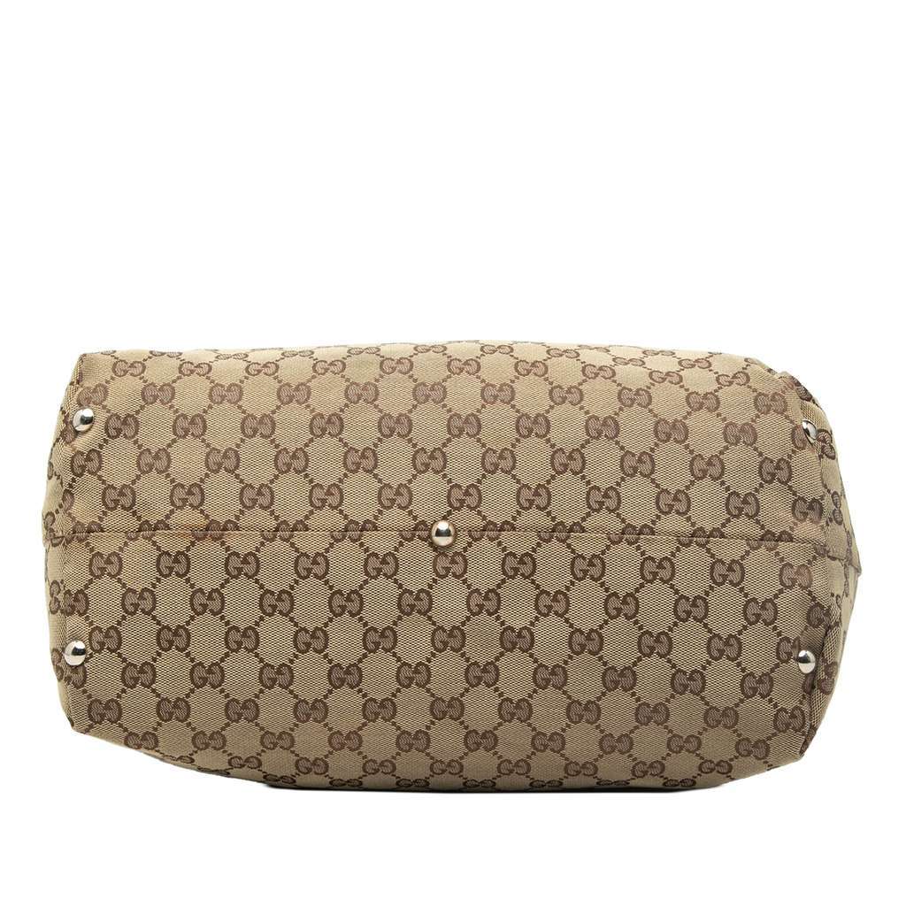 Gucci Medium GG Canvas Icon Bit Tote Beige Canvas Very good condition - Inside View