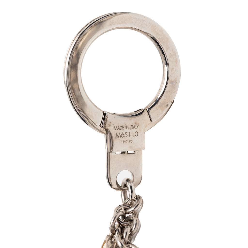 Louis Vuitton Plated Fleur D Epi Bag Charm Silver Brass Very good - Inside View