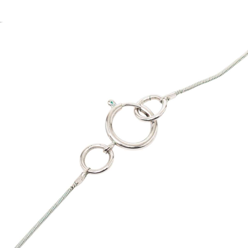 Chanel Silver Plated Mademoiselle Pendant Necklace Silver Metal Very good - Model View