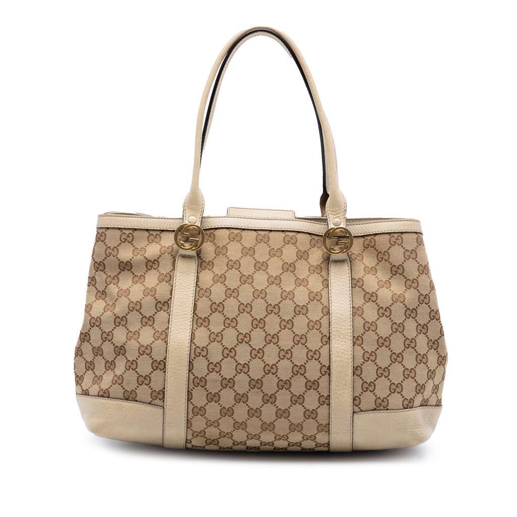 Gucci GG Canvas Miss GG Tote Beige Canvas Very good - Front View