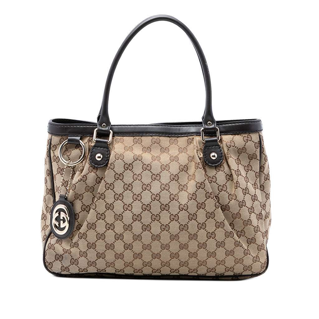 Gucci GG Canvas Sukey Tote Beige Canvas Very good condition - Front View