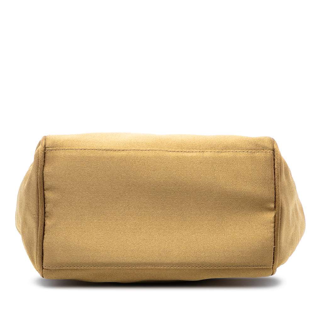 Prada Raso Logo Handbag Gold Satin Very good - Inside View