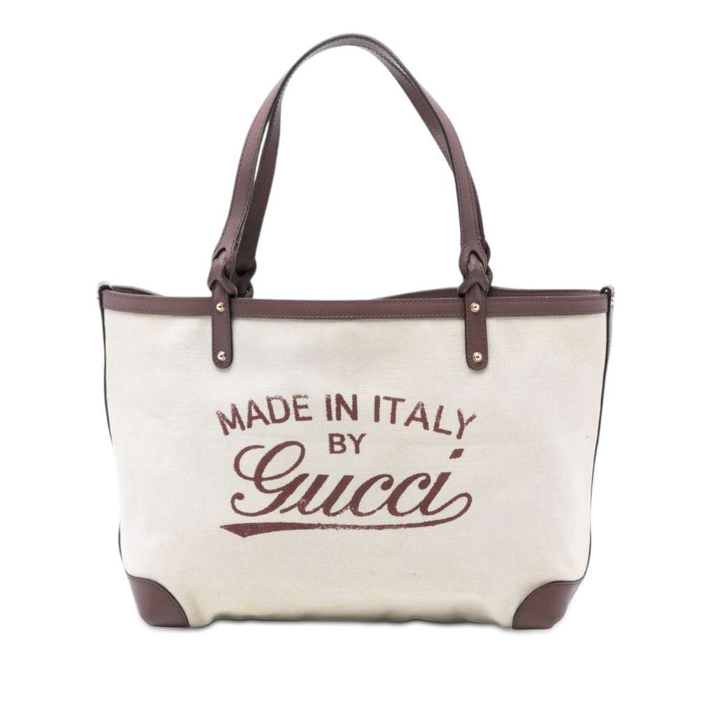 Gucci Medium Canvas Craft Tote Brown Canvas Very good - Front View