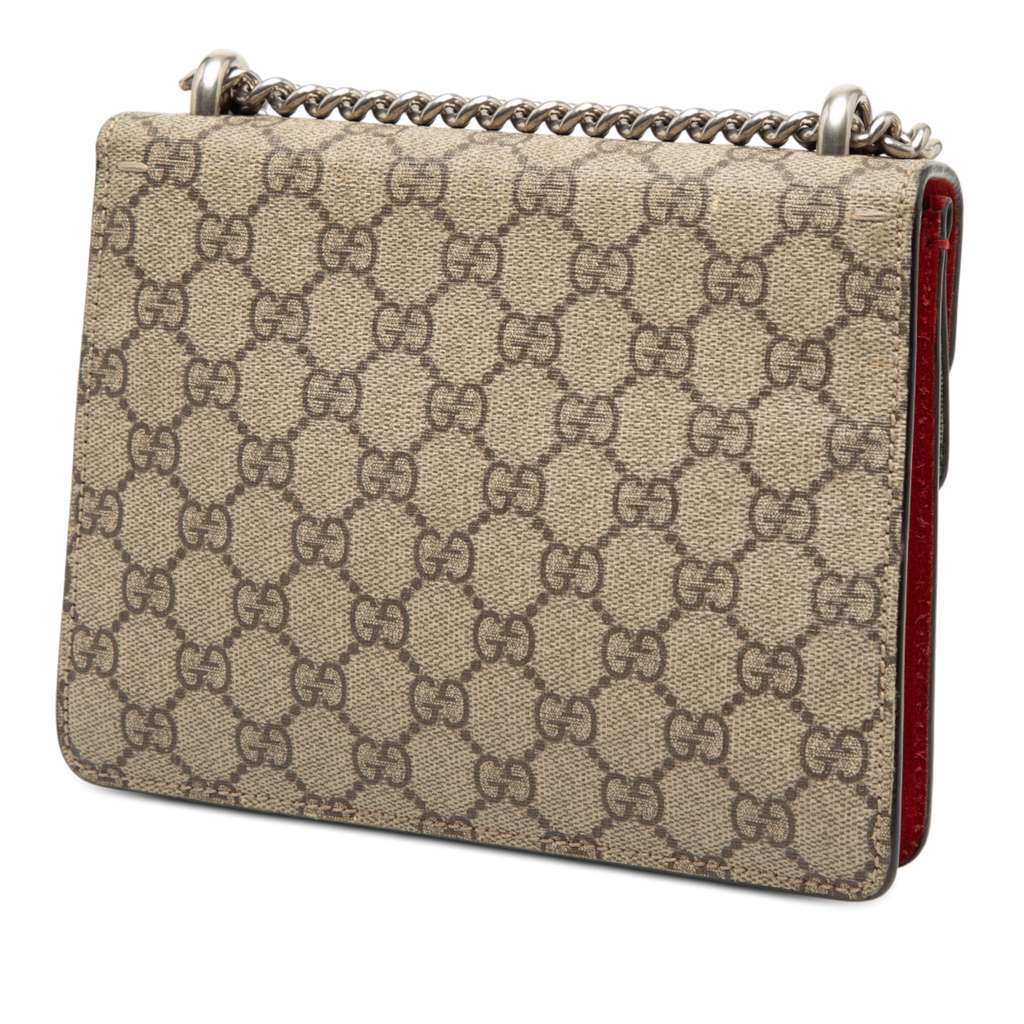 Gucci Small GG Supreme Dionysus Crossbody Beige Very good - Back View