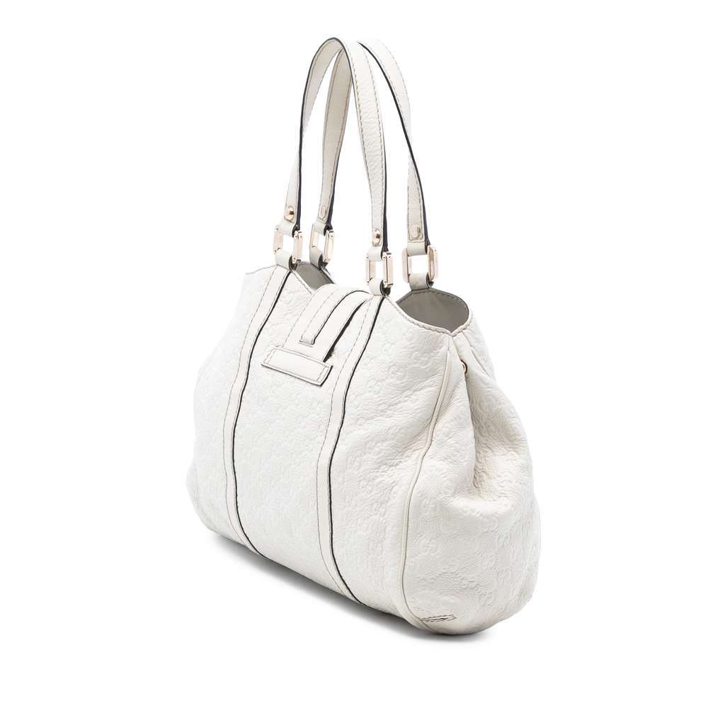 Gucci Guccissima New Ladies Tote White Leather Very good - Back View