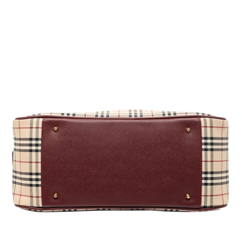 Burberry House Check Canvas Handbag Beige Canvas Very good - Inside View
