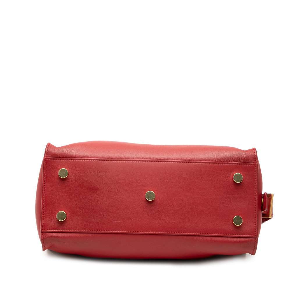Saint Laurent Baby Leather Monogram Downtown Cabas Satchel Red Leather Very good - Inside View