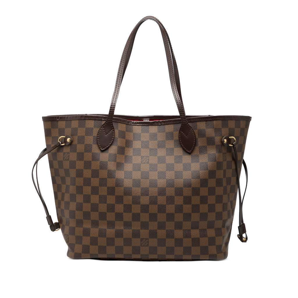 Louis Vuitton Damier Ebene Neverfull MM Brown Very good - Front View