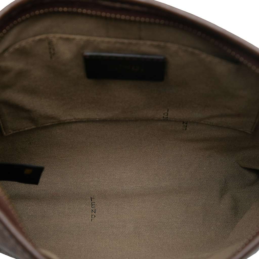 Fendi Zucchino Spalmati Crossbody Brown Canvas Very good - Model View