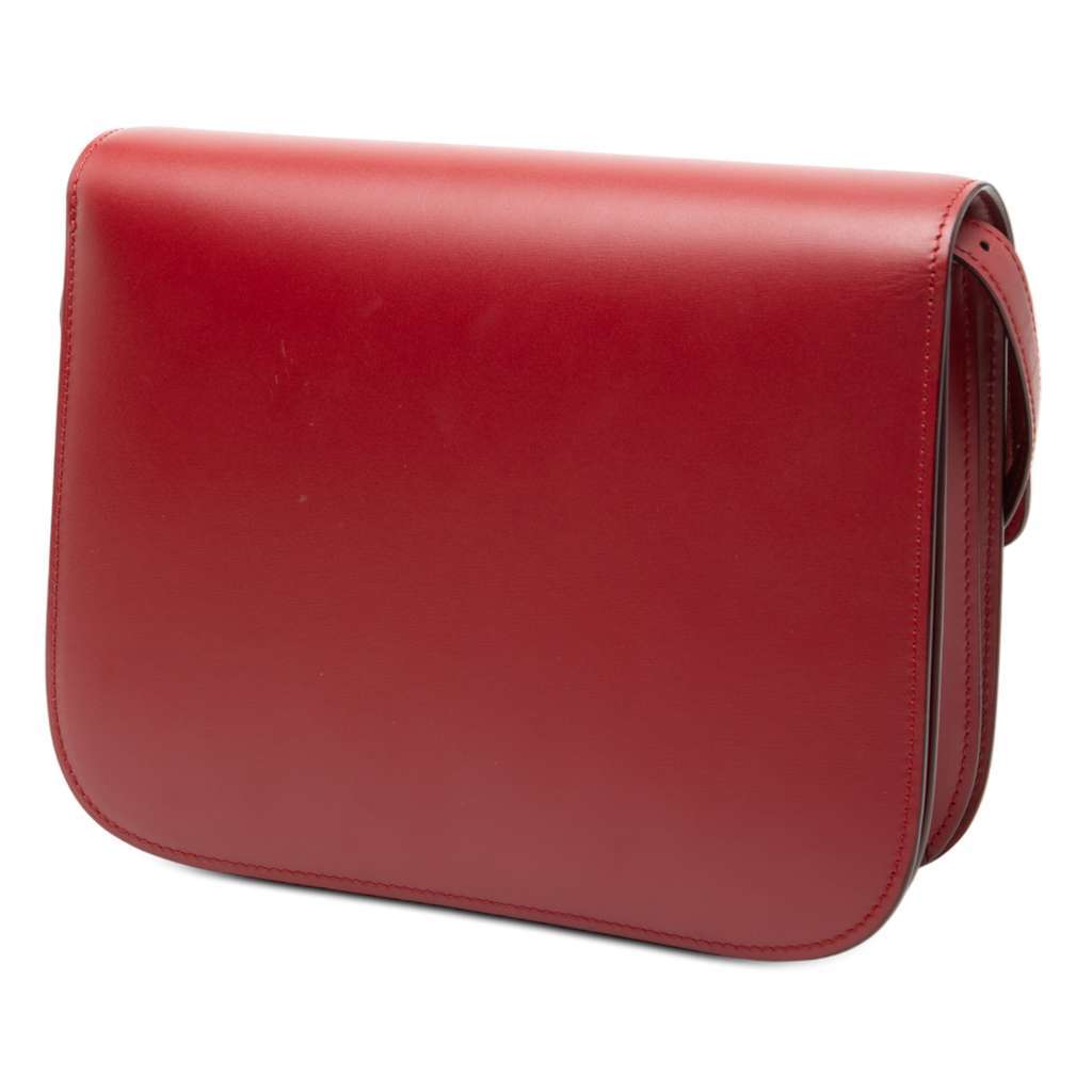 Celine Medium Calfskin Classic Box Red Leather Very good - Back View