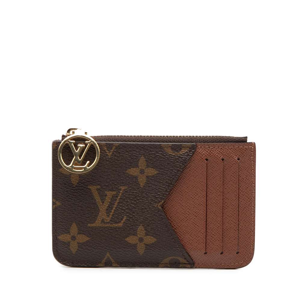 Louis Vuitton Monogram Romy Card Holder Brown Very good - Front View