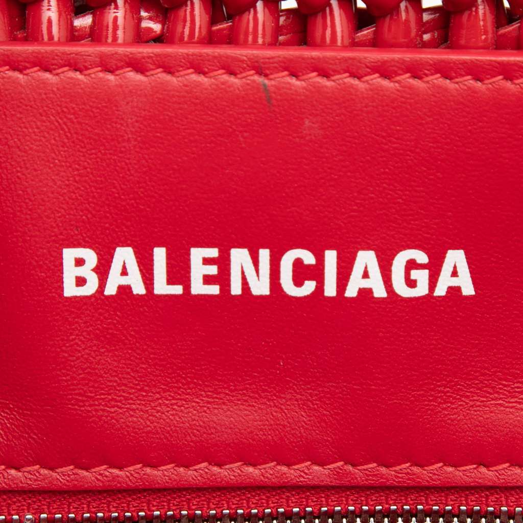 Balenciaga Faux Leather Bistro Panier XS Red Polyester Very good - Box View