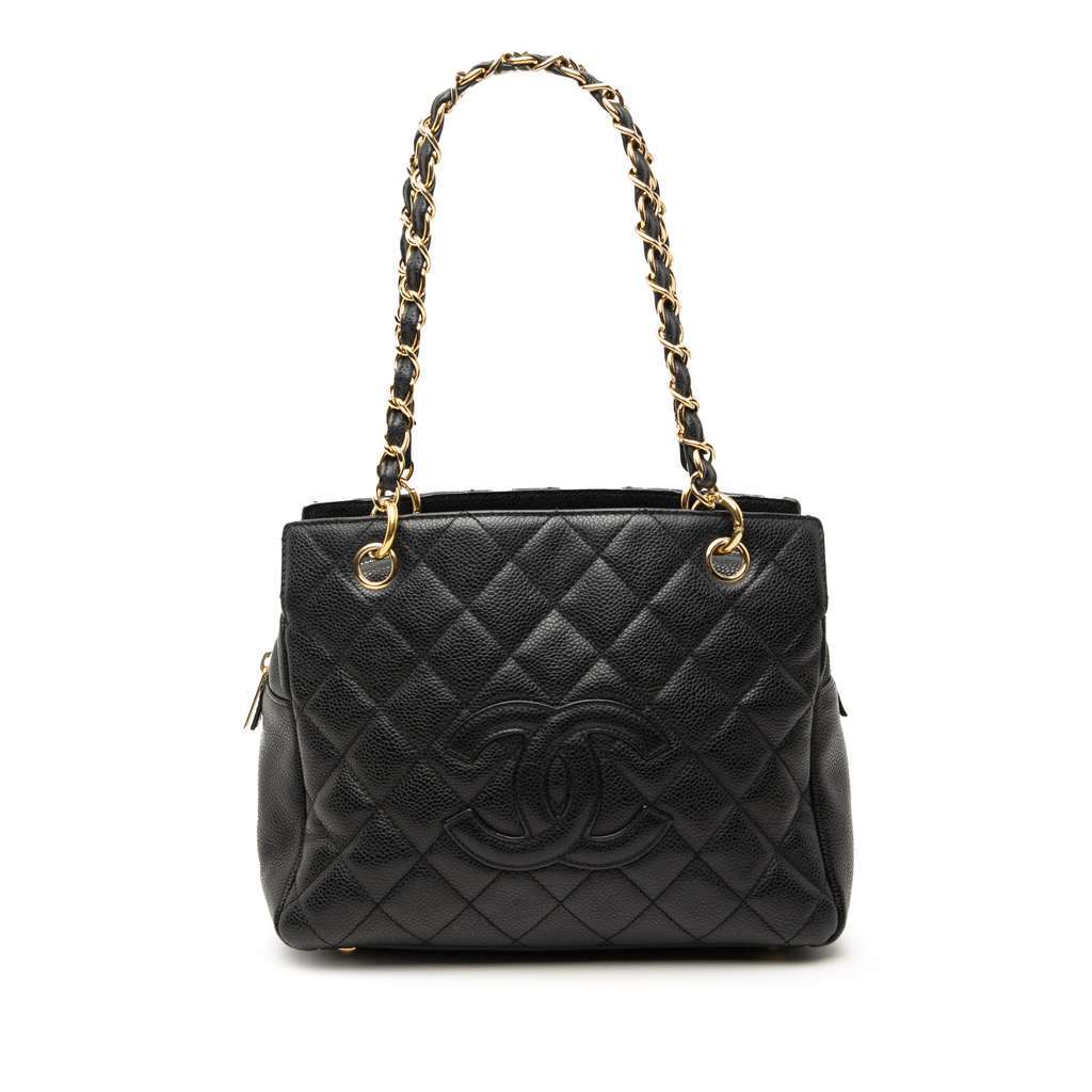 Chanel Petite Caviar Timeless Tote Black Leather Very good condition - Front View