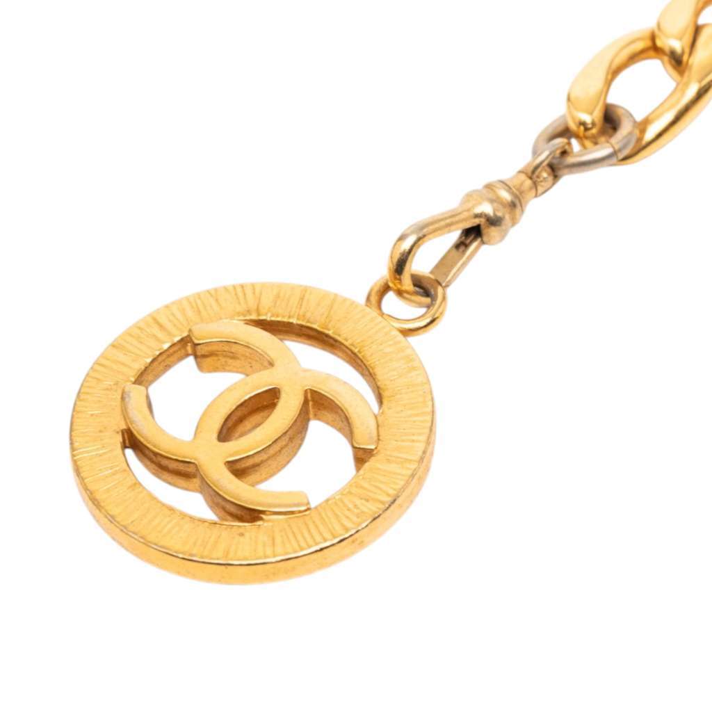 Chanel CC Gold Plated Chain Link Station Belt Gold Metal Very good - Back View