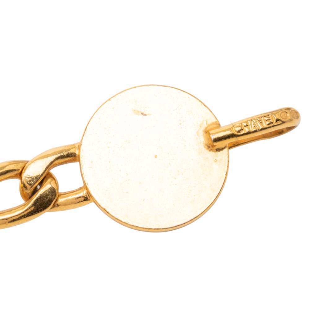 Chanel CC Gold Plated Chain Link Station Belt Gold Metal Very good - Box View