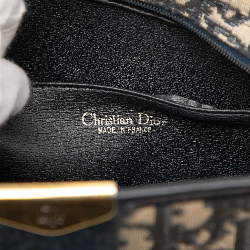 Dior Diorissimo Trotter Canvas Shoulder Bag Blue Canvas Very good condition - Box View