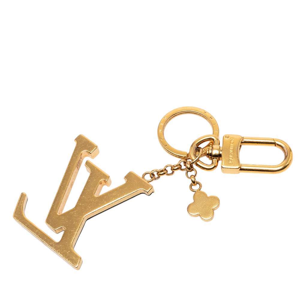 Louis Vuitton Gold Plated Capucines Key Ring and Bag Charm Gold Metal Good - Back View
