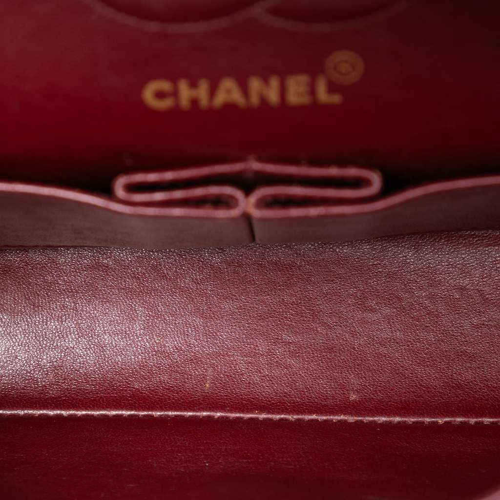 Chanel Small Classic Lambskin Double Flap Black Leather Good - Model View