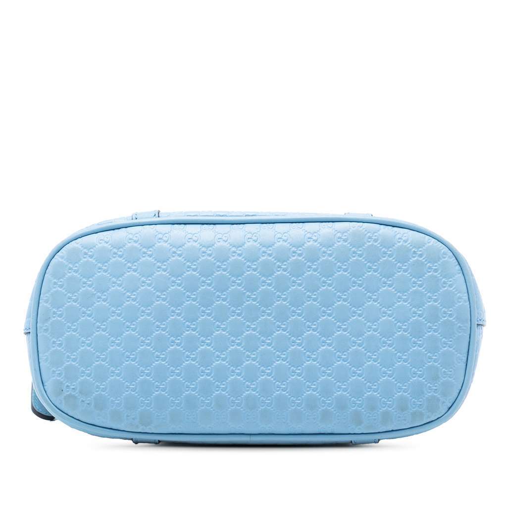 Gucci Mini Microguccissima Dome Satchel Blue Leather Very good - Inside View