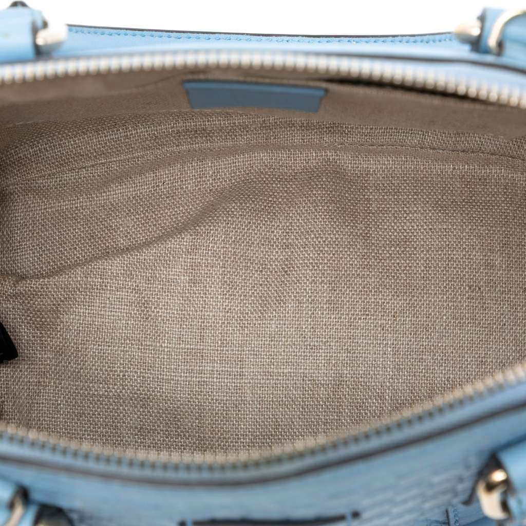 Gucci Mini Microguccissima Dome Satchel Blue Leather Very good - Model View