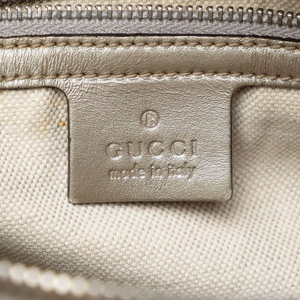 Gucci Medium GG Imprime Joy Boston Bag Silver Canvas Very good - Box View