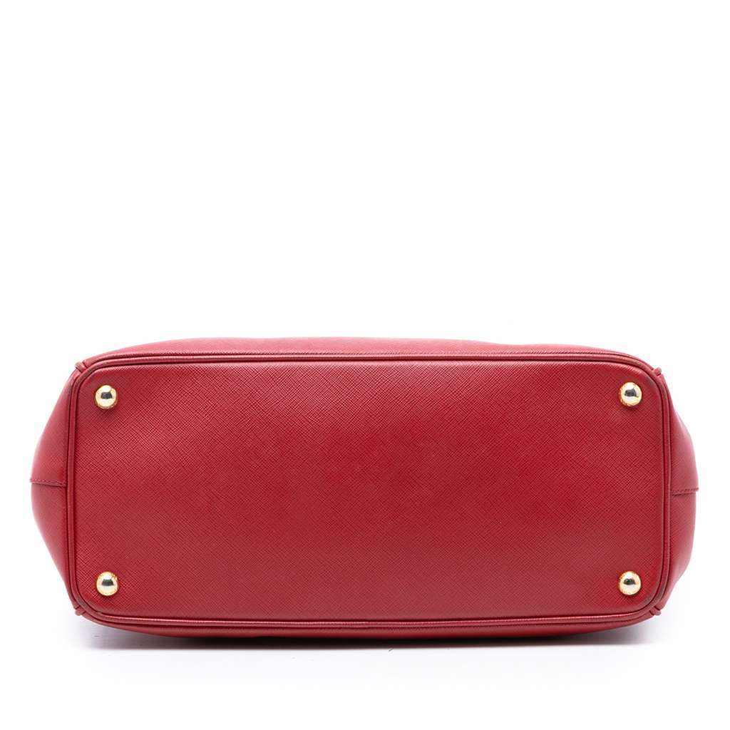 Prada Large Saffiano Lux Galleria Double Zip Satchel Red Leather Very good - Inside View