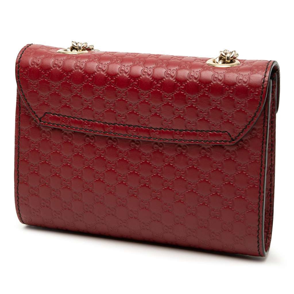Gucci Mini Microguccissima Emily Crossbody Red Leather Very good - Back View