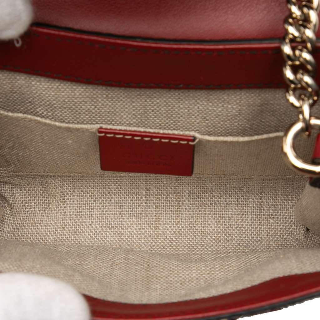 Gucci Mini Microguccissima Emily Crossbody Red Leather Very good - Model View