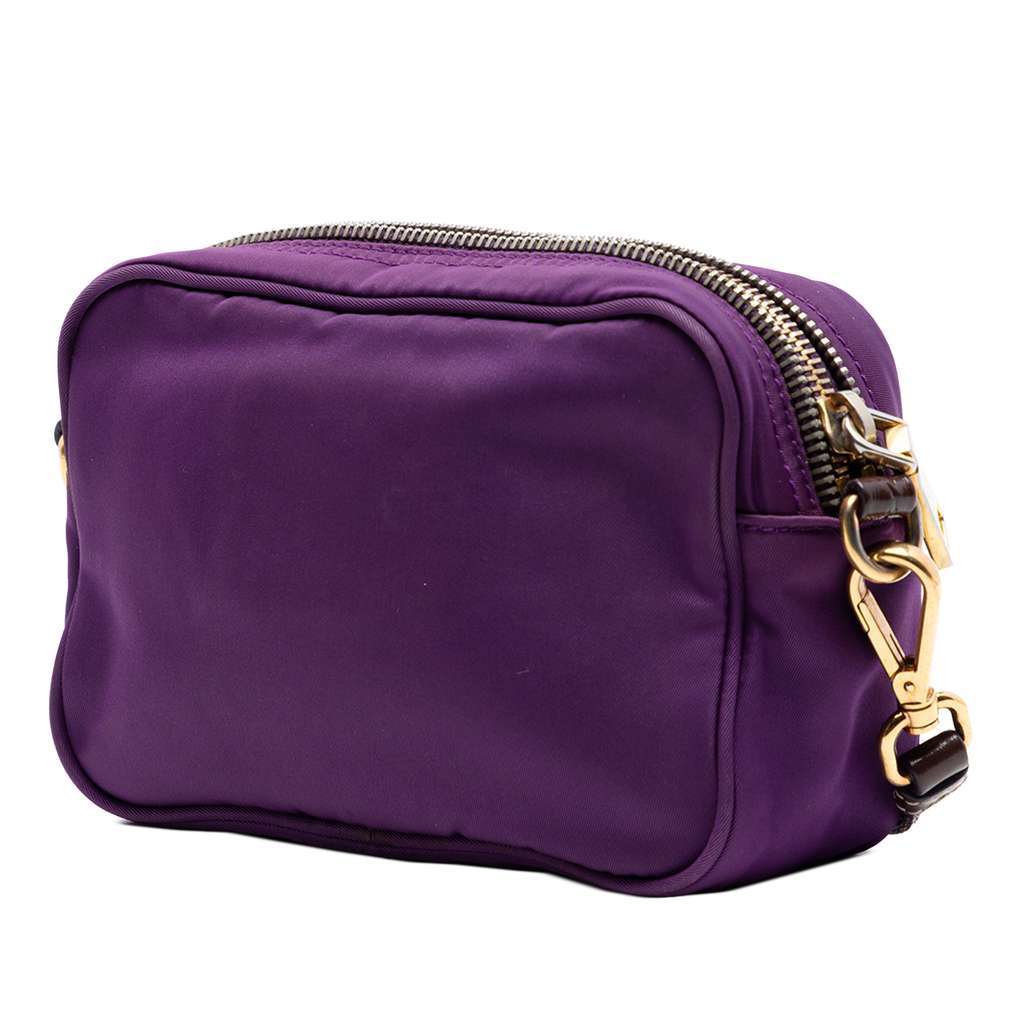 Prada Tessuto Pietre Camera Bag Purple Very good - Back View